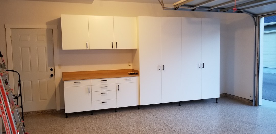 Boise, Idaho - Garage Cabinets and Epoxy Coating Installation