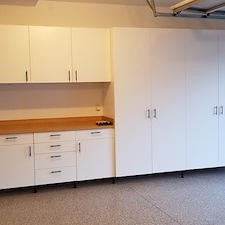 Boise, Idaho - Garage Cabinets and Epoxy Coating Installation