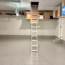 Complete-Garage-Makeover-with-Epoxy-Floor-Wall-Storage-Attic-Ladder-Nampa-Idaho 0