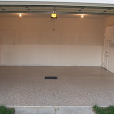 Epoxy-Polyaspartic Garage Floor Coating – Almond Blend - Boise Idaho