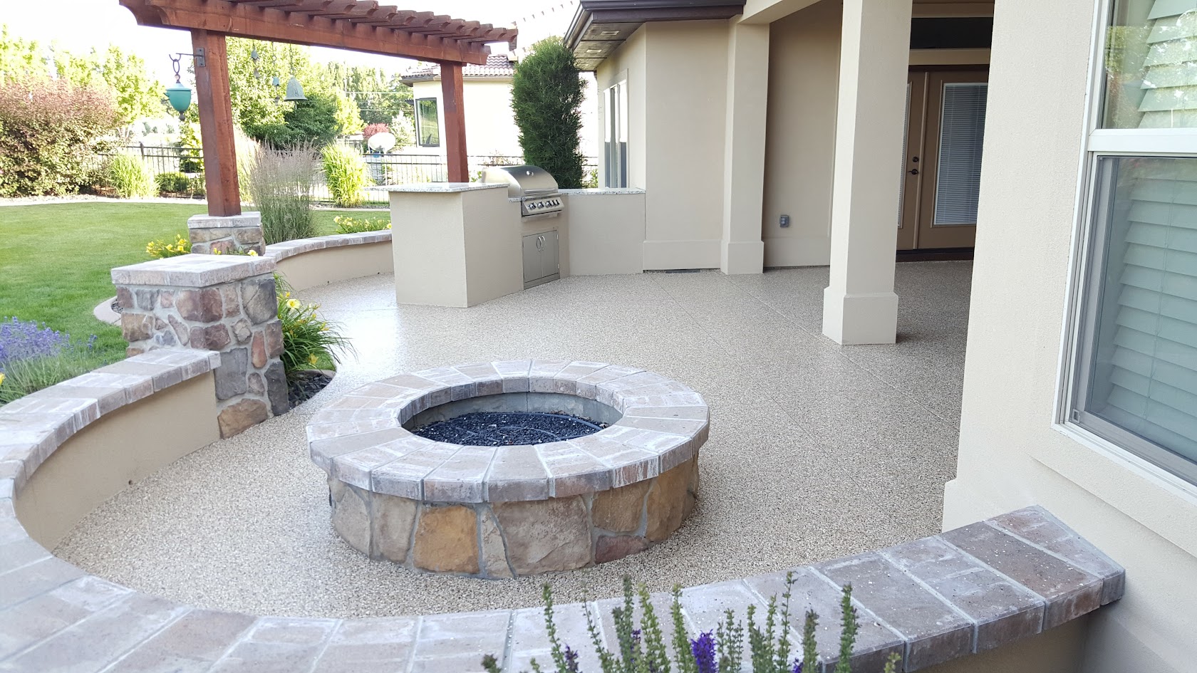 Epoxy + Polyaspartic Patio Coating in Eagle, Idaho